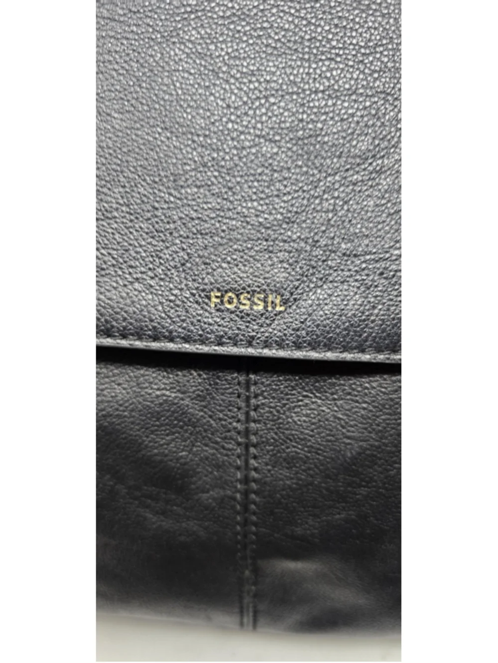 Fossil Claire Leather Backpack • Black Purse Travel Flap Snap EUC Cow Hide
